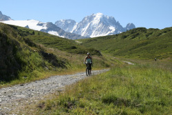 cyklist i Chamonix