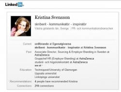 LinkedIn min svenska profil